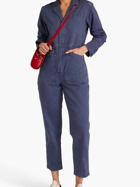 Zip Jumpsuit in Herringbone